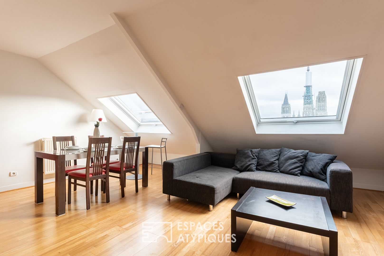 Appartement sous les toits avec vue sur la Cathédrale de Rouen