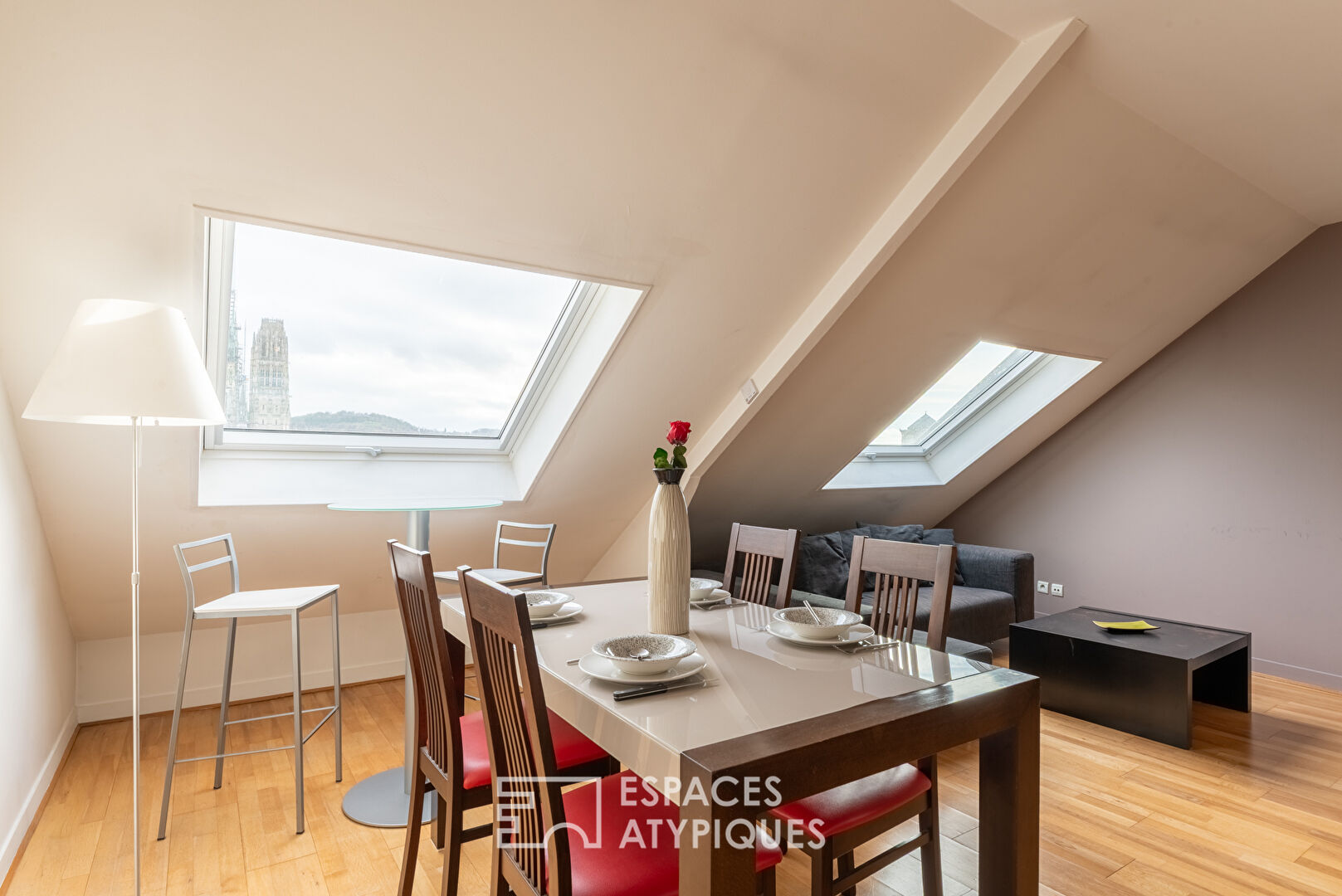 Appartement sous les toits avec vue sur la Cathédrale de Rouen