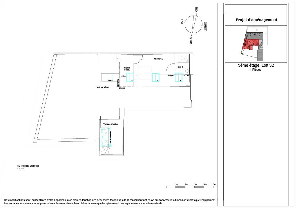 Appartement loft sous combles en coeur de ville avec Rooftop