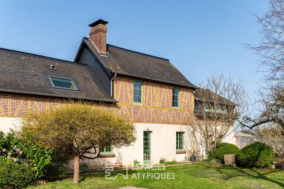 Authentique et chaleureuse longère en colombages