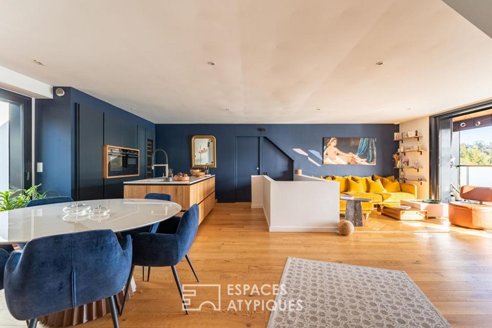 Maison contemporaine avec vue panoramique et terrasses