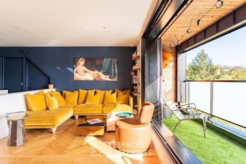 Maison contemporaine avec vue panoramique et terrasses