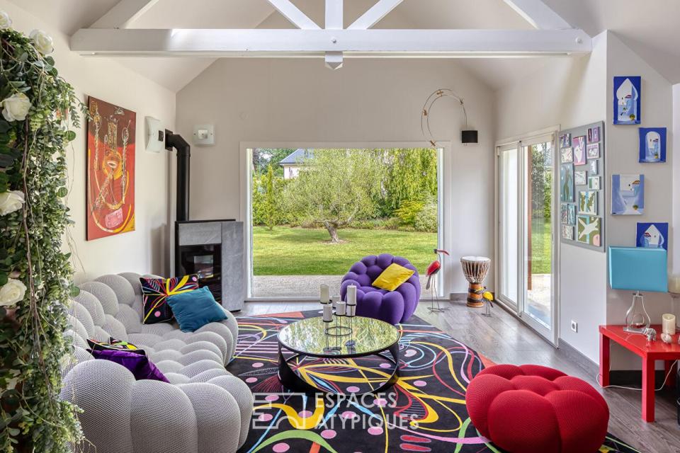 Maison familiale avec extension contemporaine et jardin paysager