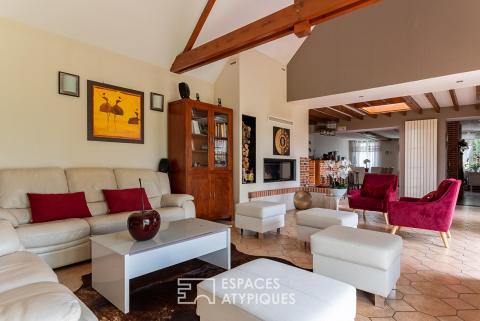 Equestrian training property with a manor house