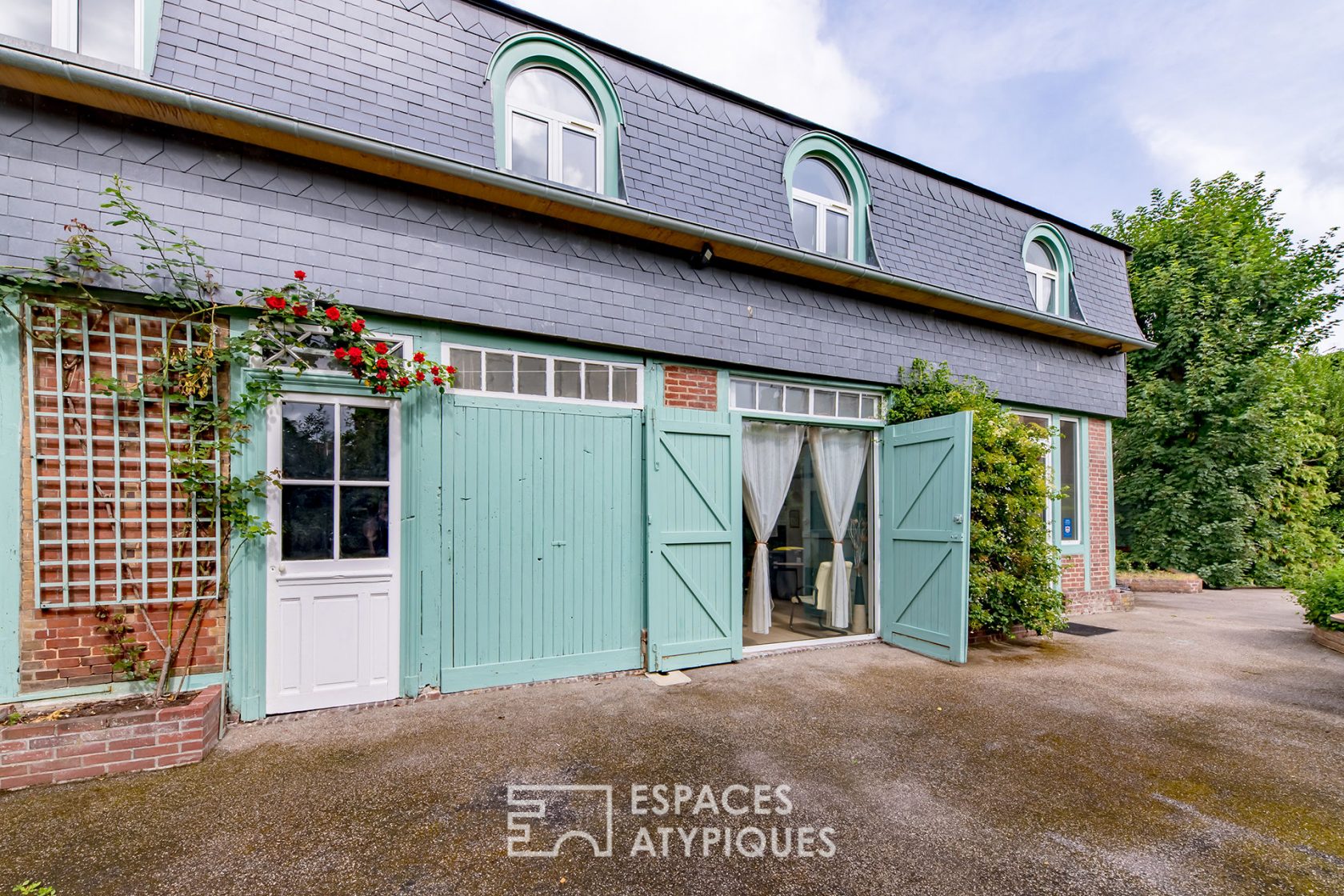 Old authentic post house with outbuilding