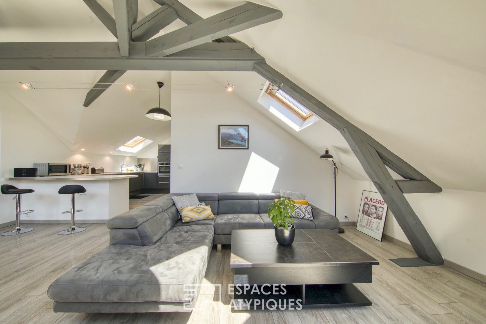 Contemporary style apartment nestled under the eaves of the city center