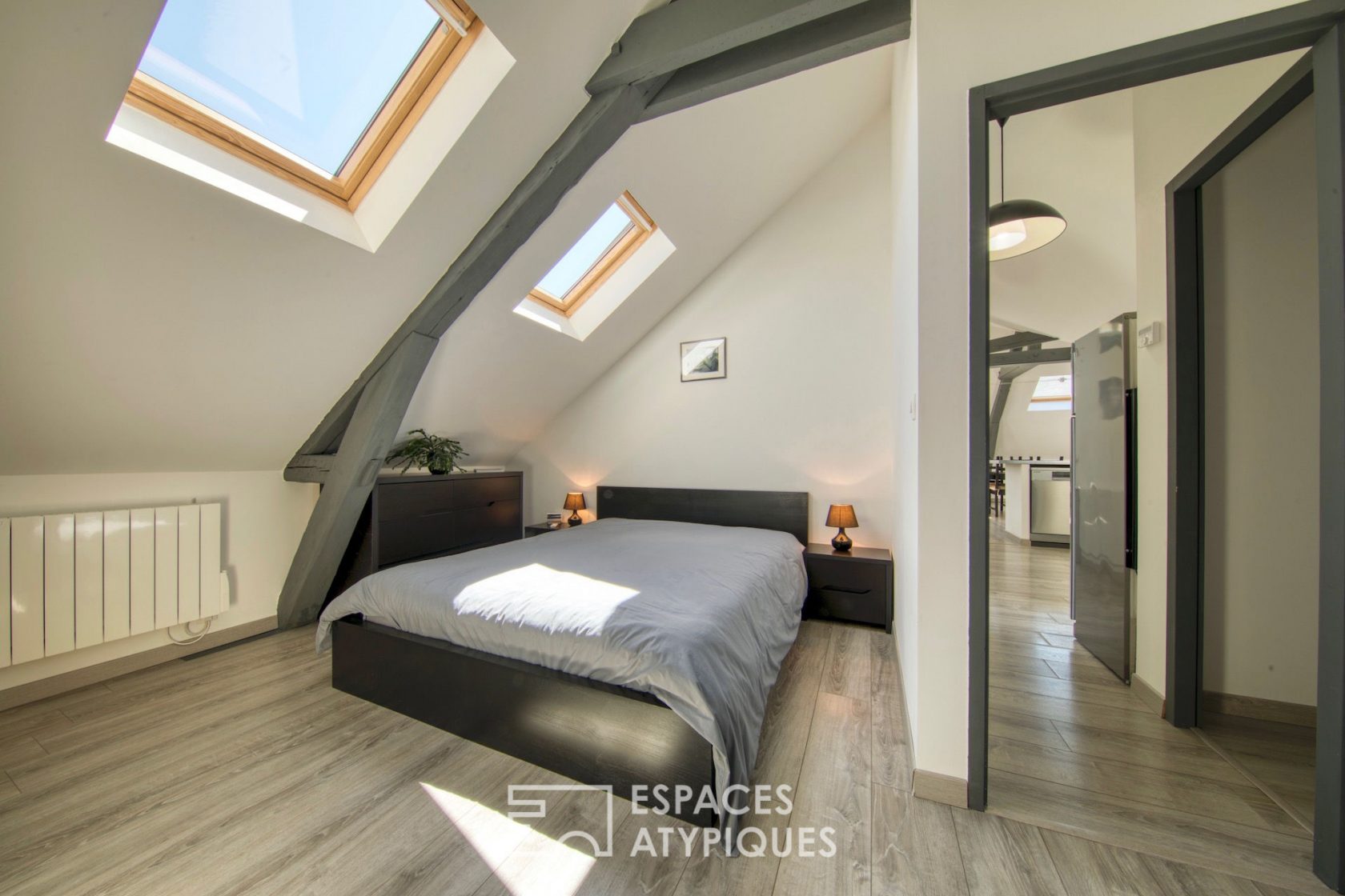 Contemporary style apartment nestled under the eaves of the city center