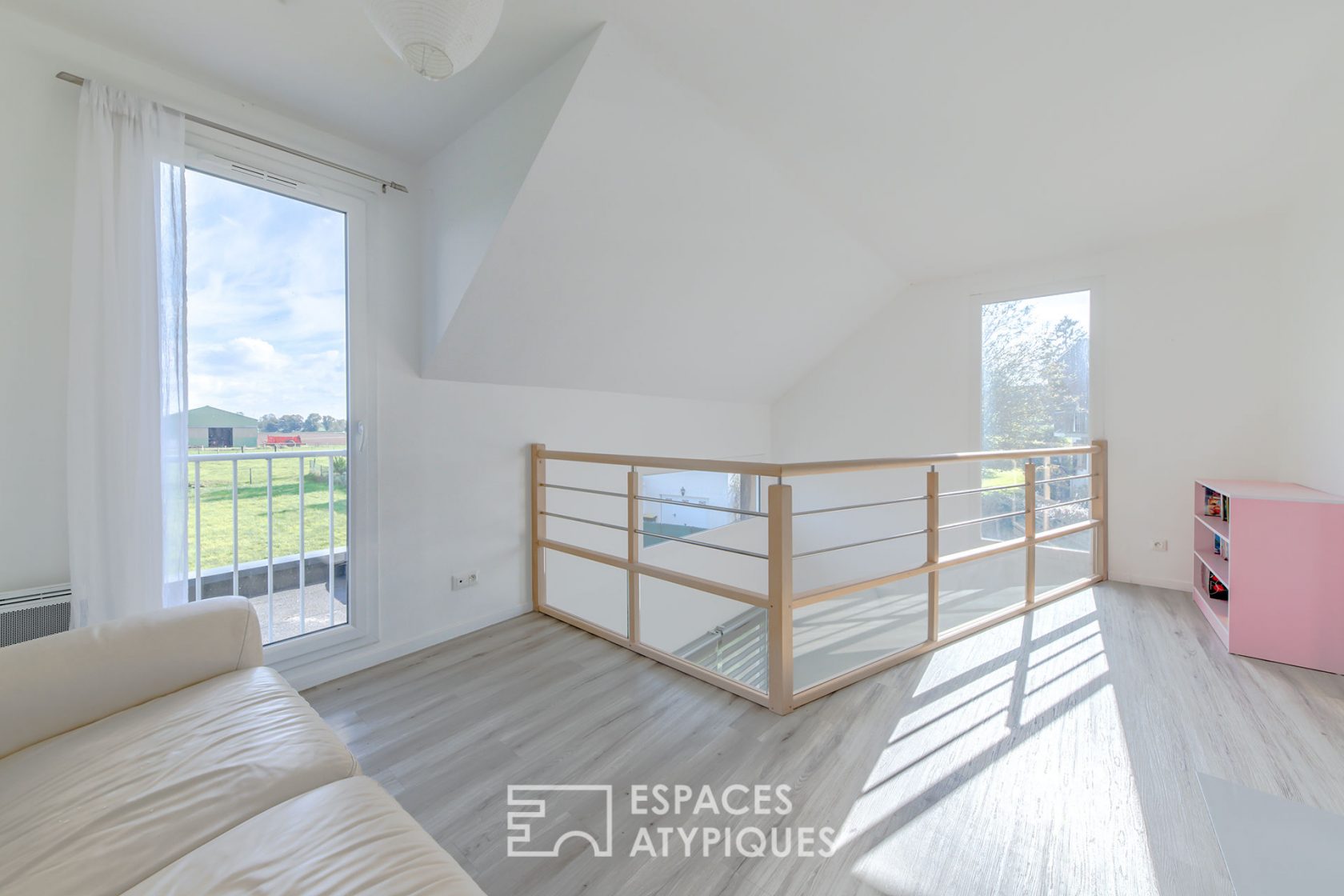 Contemporary wooden frame house