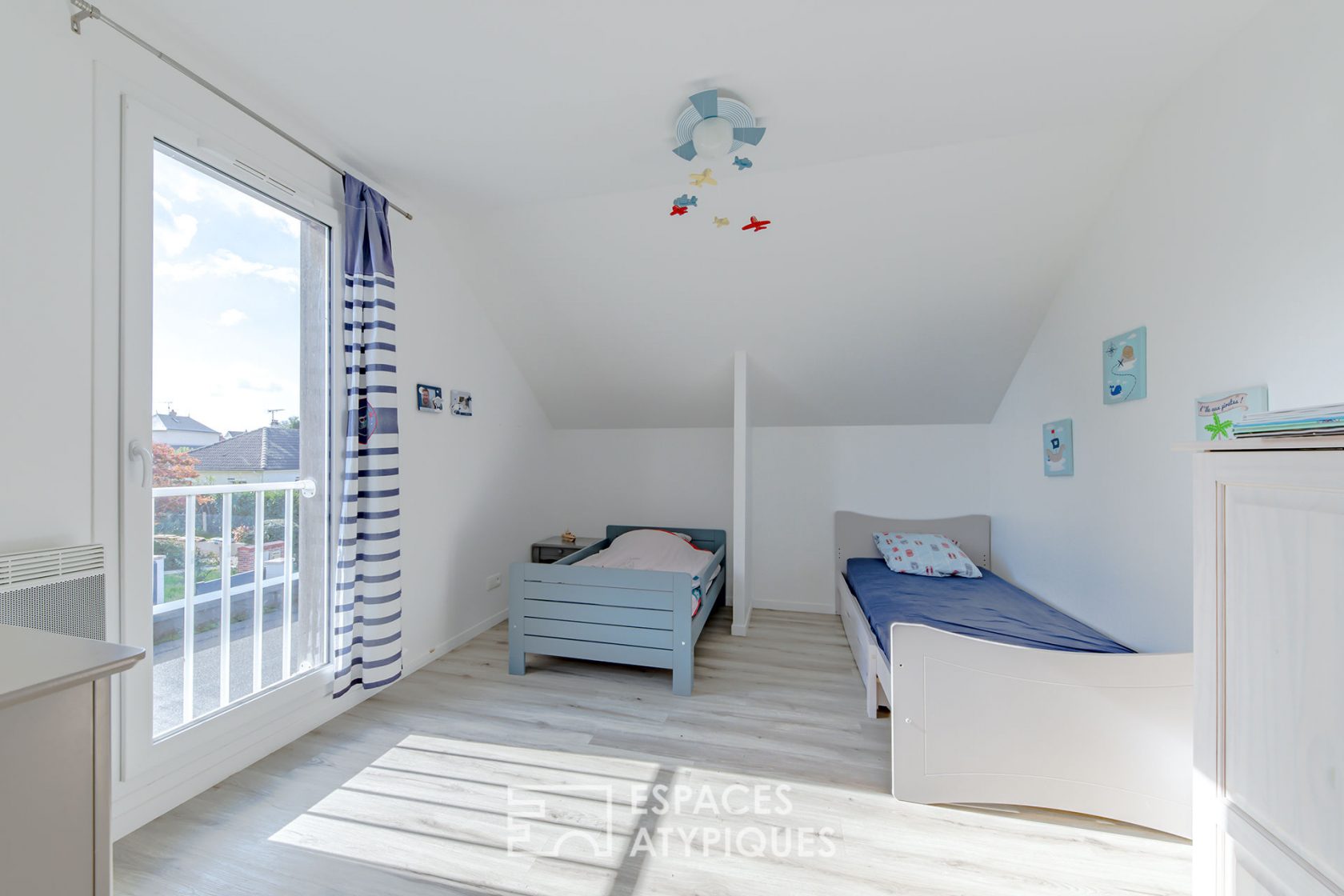 Contemporary wooden frame house