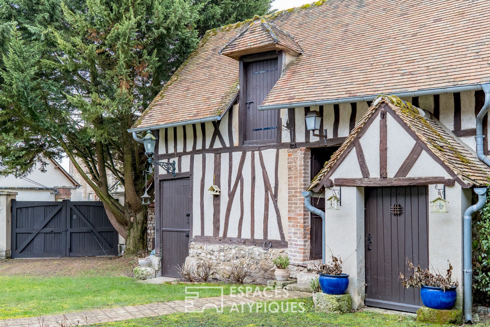 Old farm from the 19th century with outbuildings
