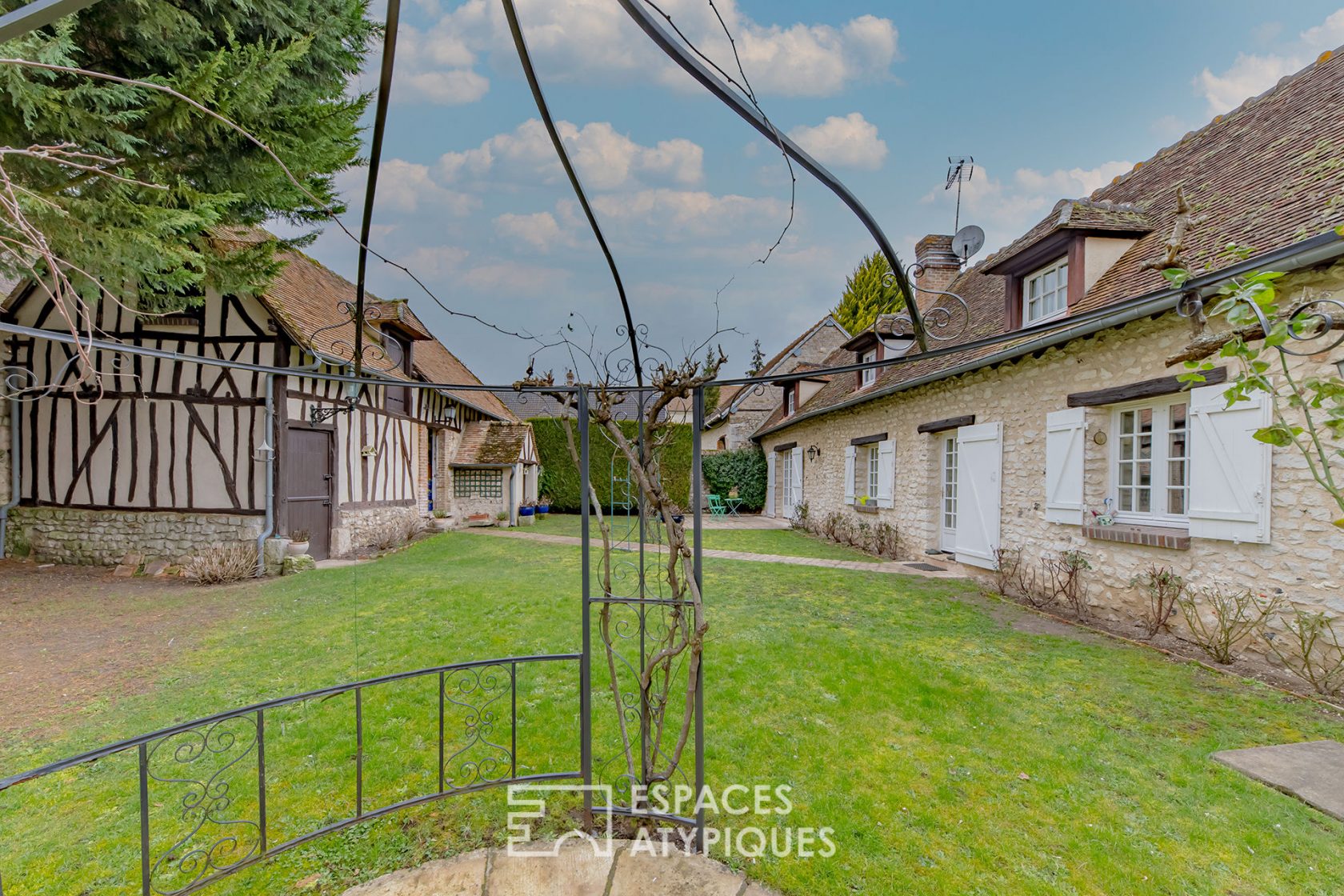 Old farm from the 19th century with outbuildings