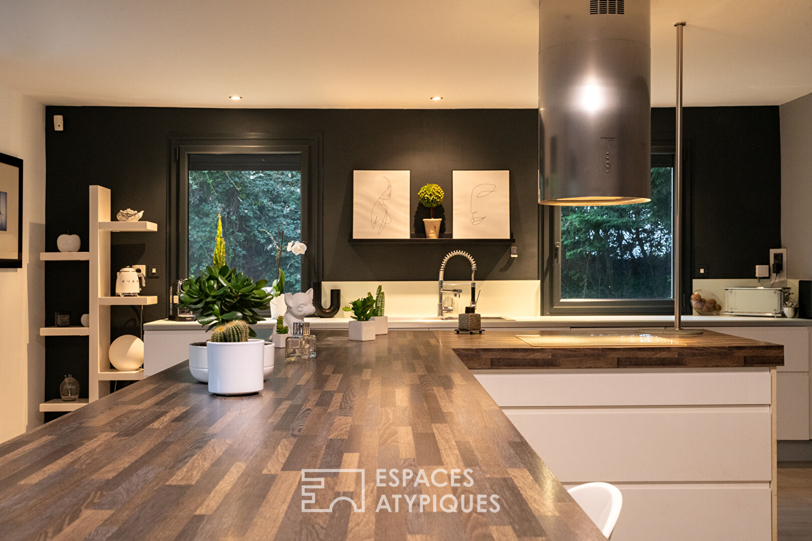 Old farmhouse restructured into a contemporary residence