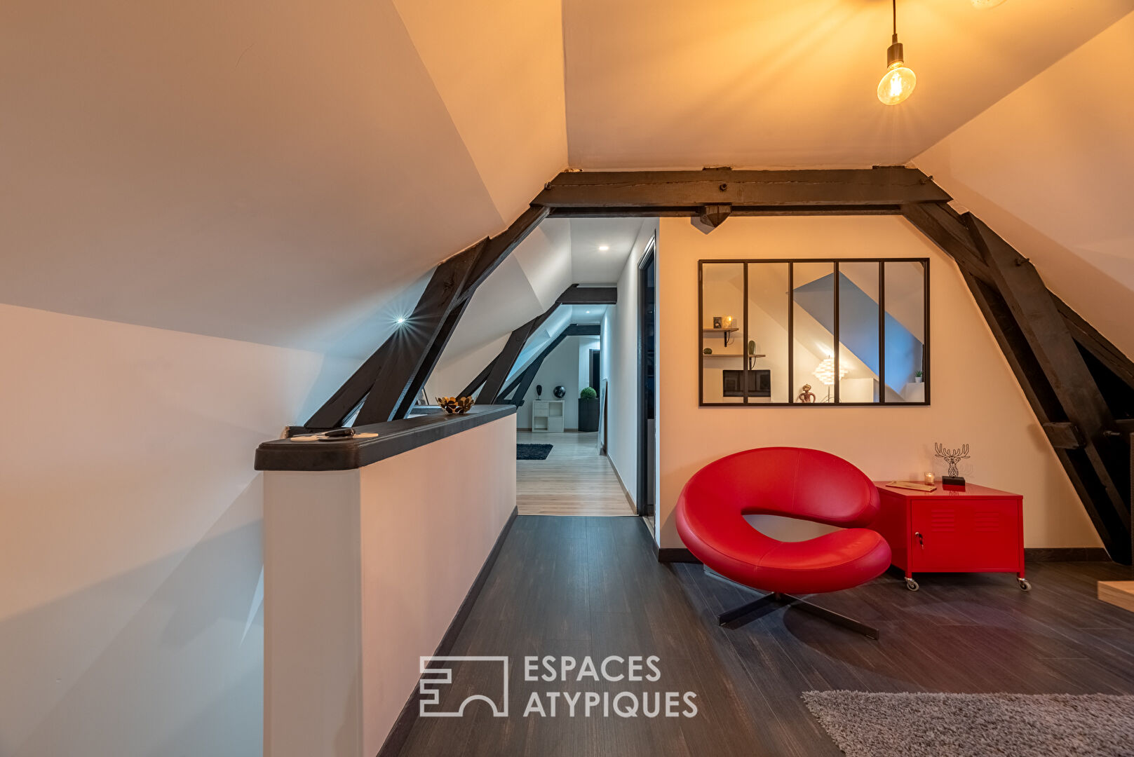Old farmhouse restructured into a contemporary residence