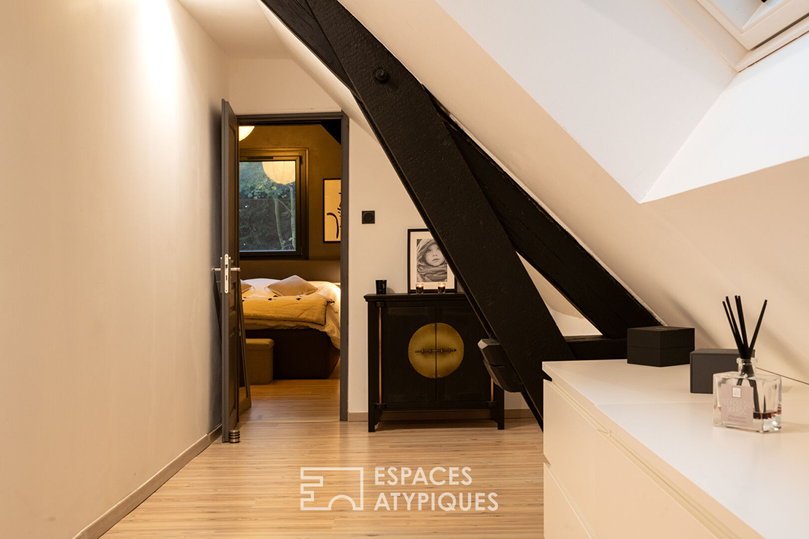 Old farmhouse restructured into a contemporary residence