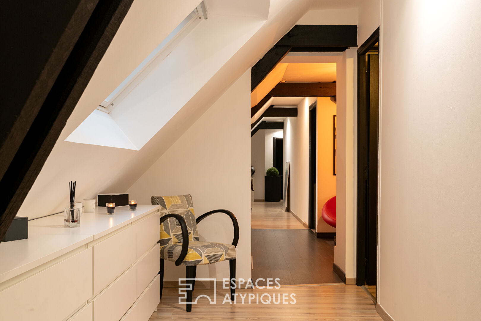 Old farmhouse restructured into a contemporary residence