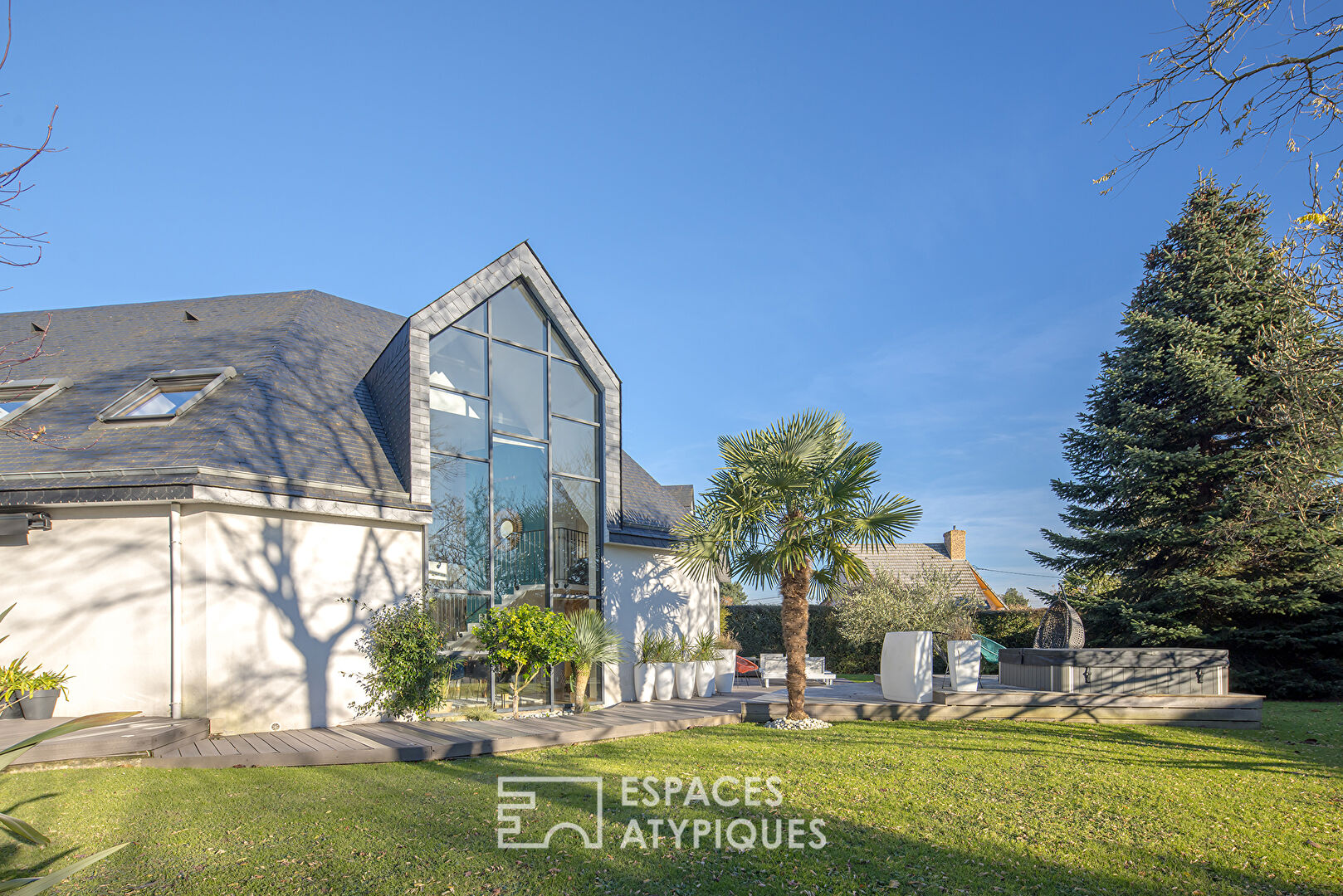 Architect house in the charming setting