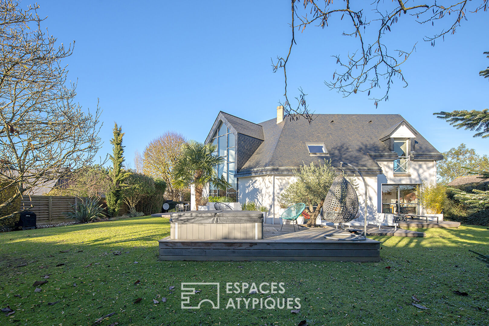 Architect house in the charming setting