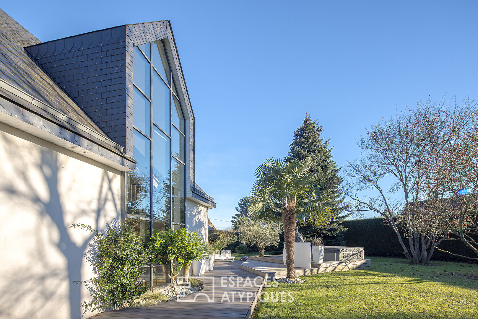 Architect house in the charming setting