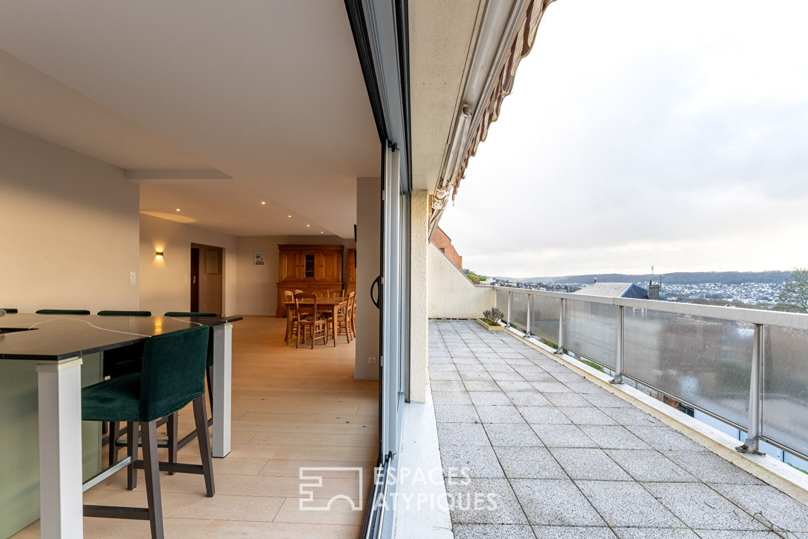 Appartement avec terrasse et vue à 180° sur Rouen