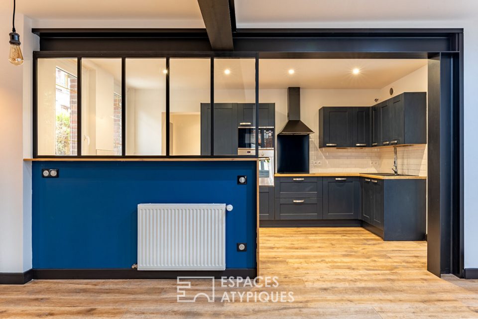 Maison de briques revisitée avec sauna