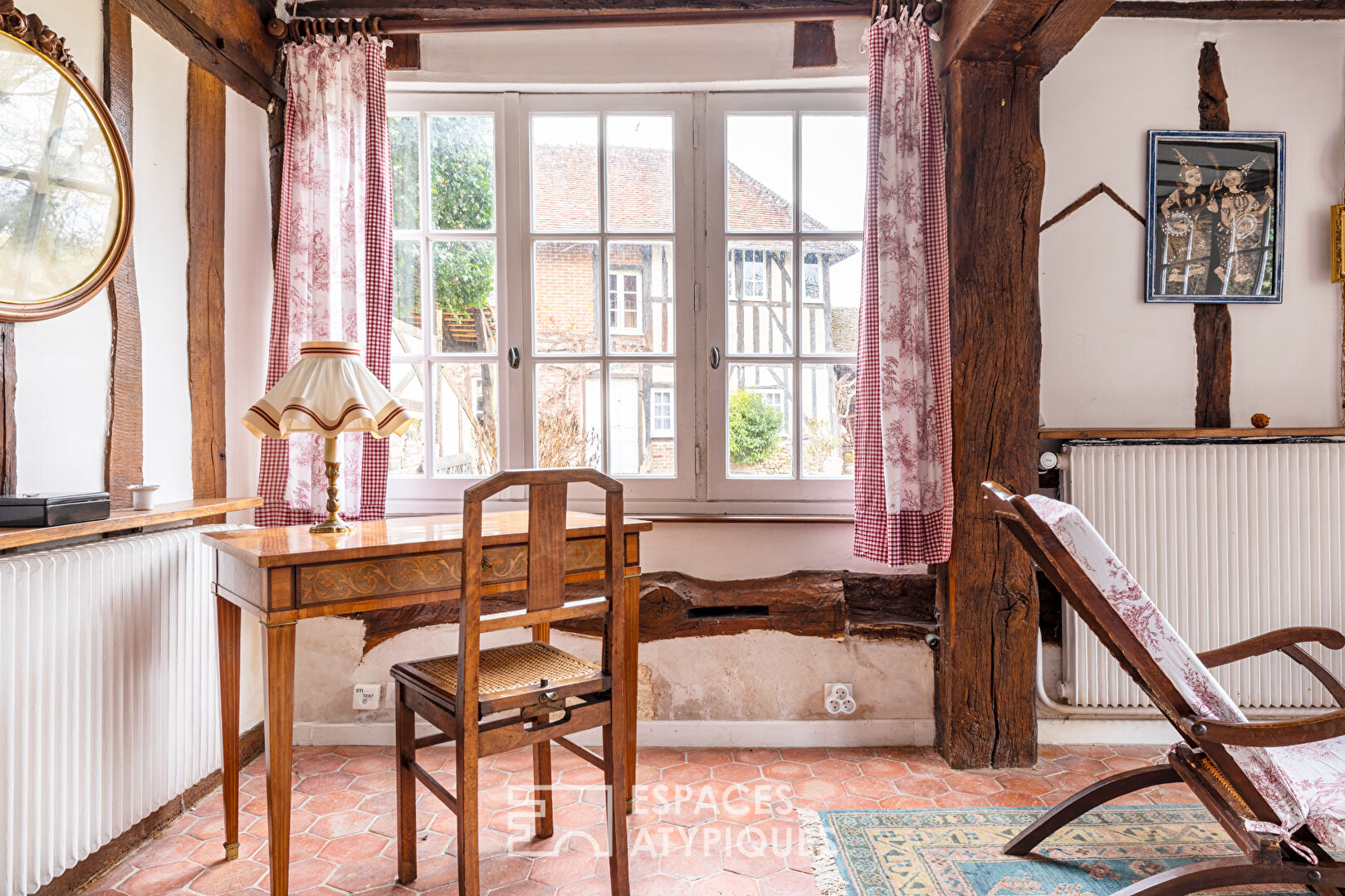 Half-timbered mansion with heated swimming pool