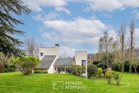 Maison d’architecte contemporaine face au plan d’eau du Canada à Beauvais