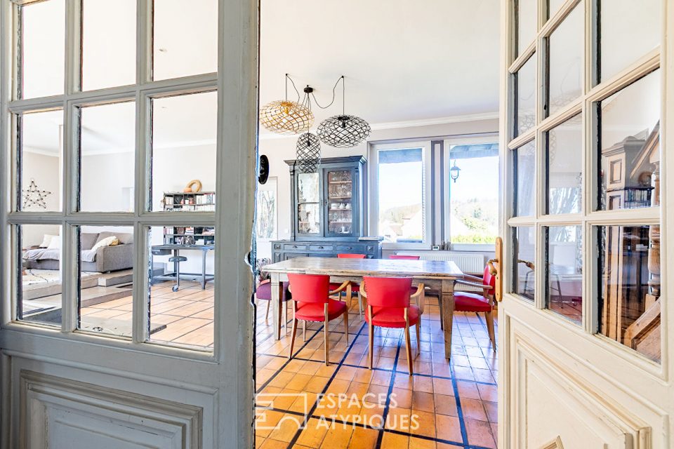Maison de famille rénovée en pierre avec jardin