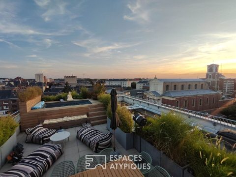 Penthouse avec terrasse piscine. Amiens centre