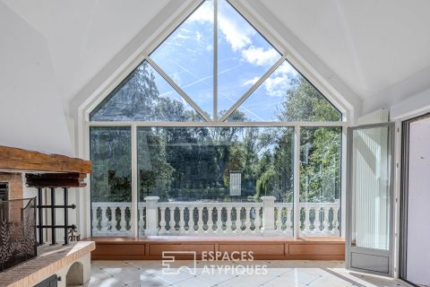 Large family home with independent gite and private pond