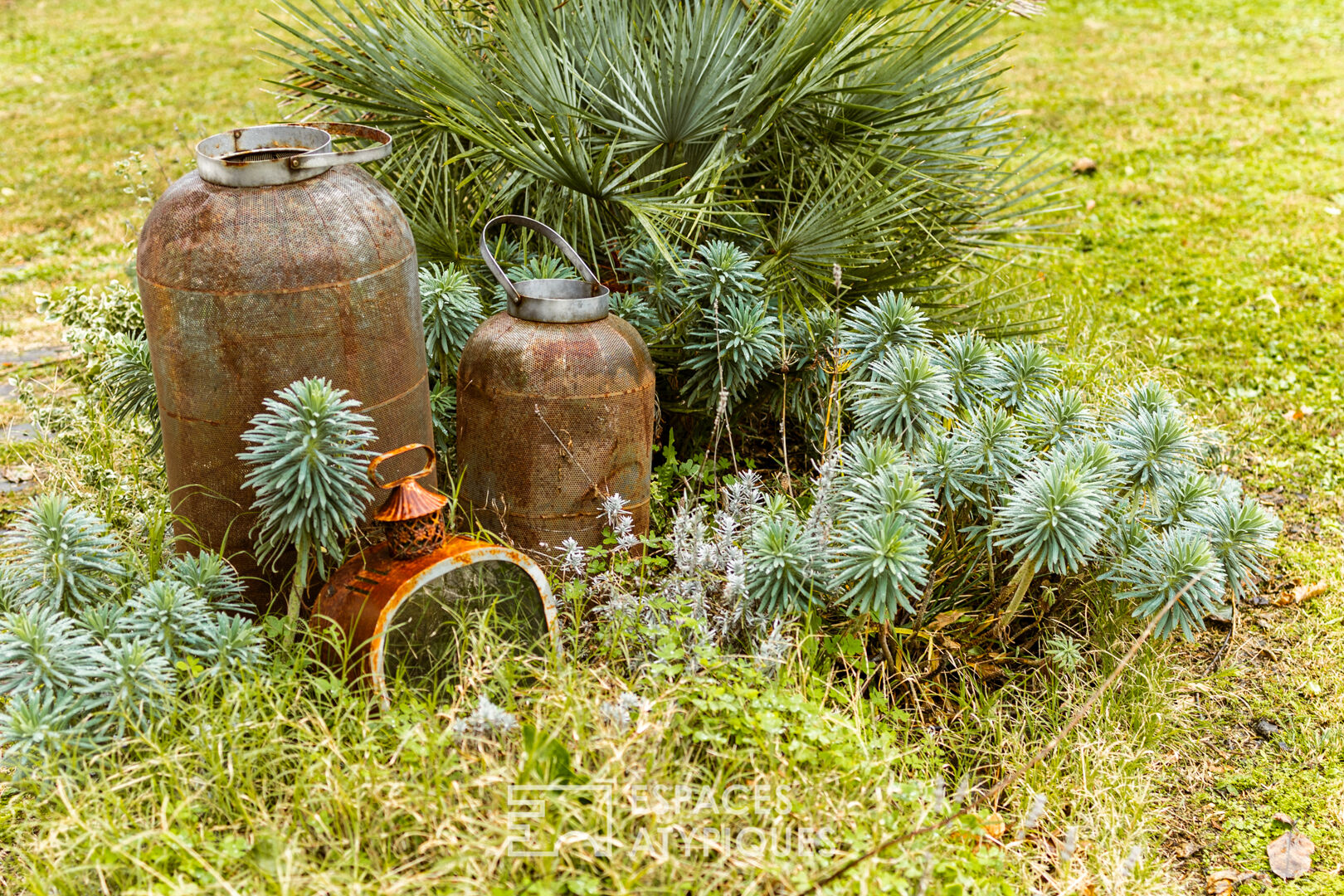 Contemporaine et son chai dans un écrin de verdure