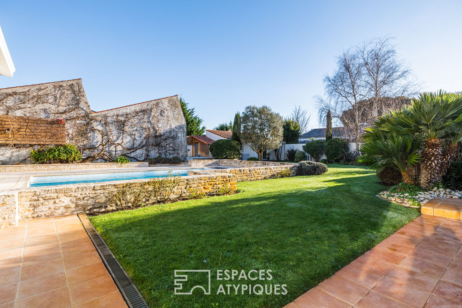 A bright, hidden hideaway in the heart of the city with a tree-filled garden and swimming pool