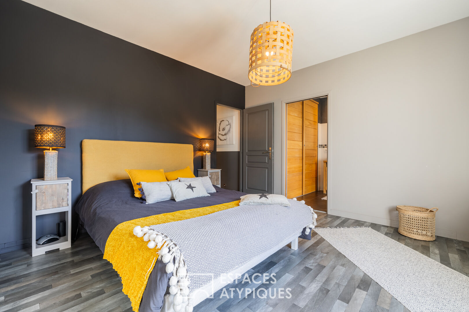 Contemporary setting bathed in light