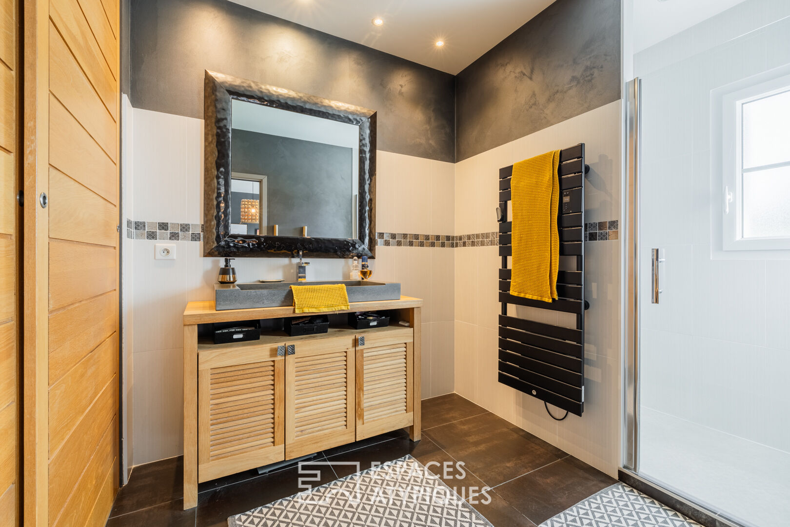 Contemporary setting bathed in light