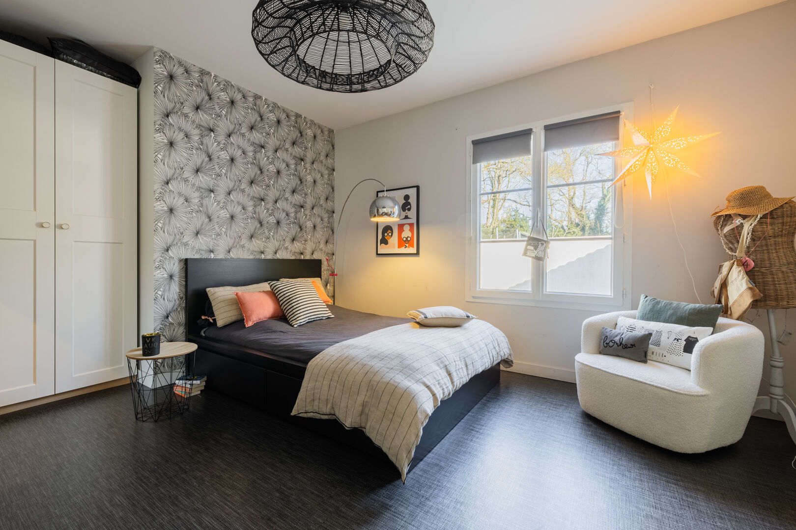 Contemporary setting bathed in light