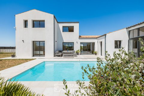 Contemporary with clean lines in a peaceful setting