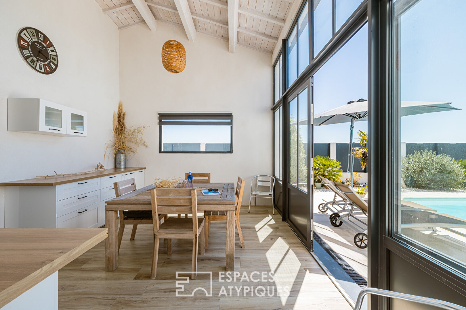 Contemporary with clean lines in a peaceful setting