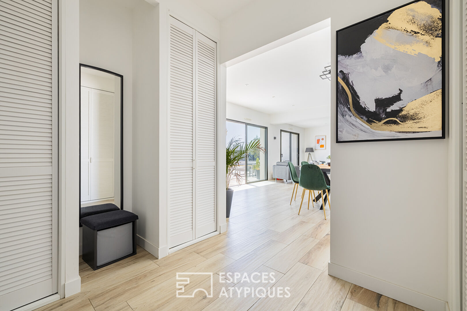 Contemporary with clean lines in a peaceful setting