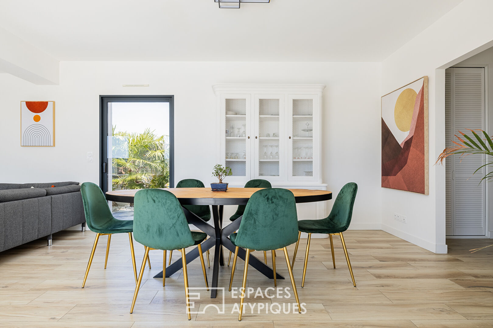 Contemporary with clean lines in a peaceful setting