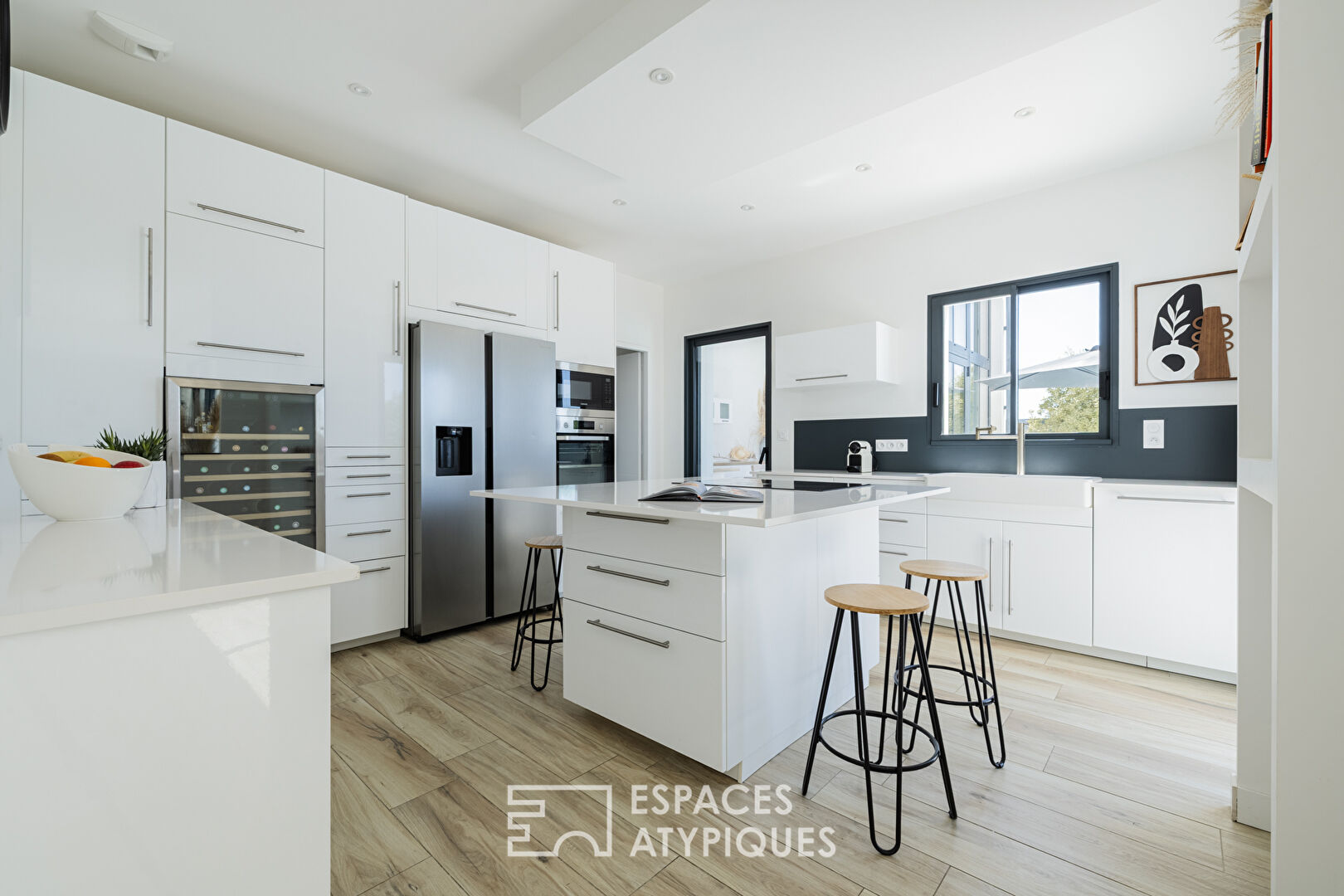 Contemporary with clean lines in a peaceful setting