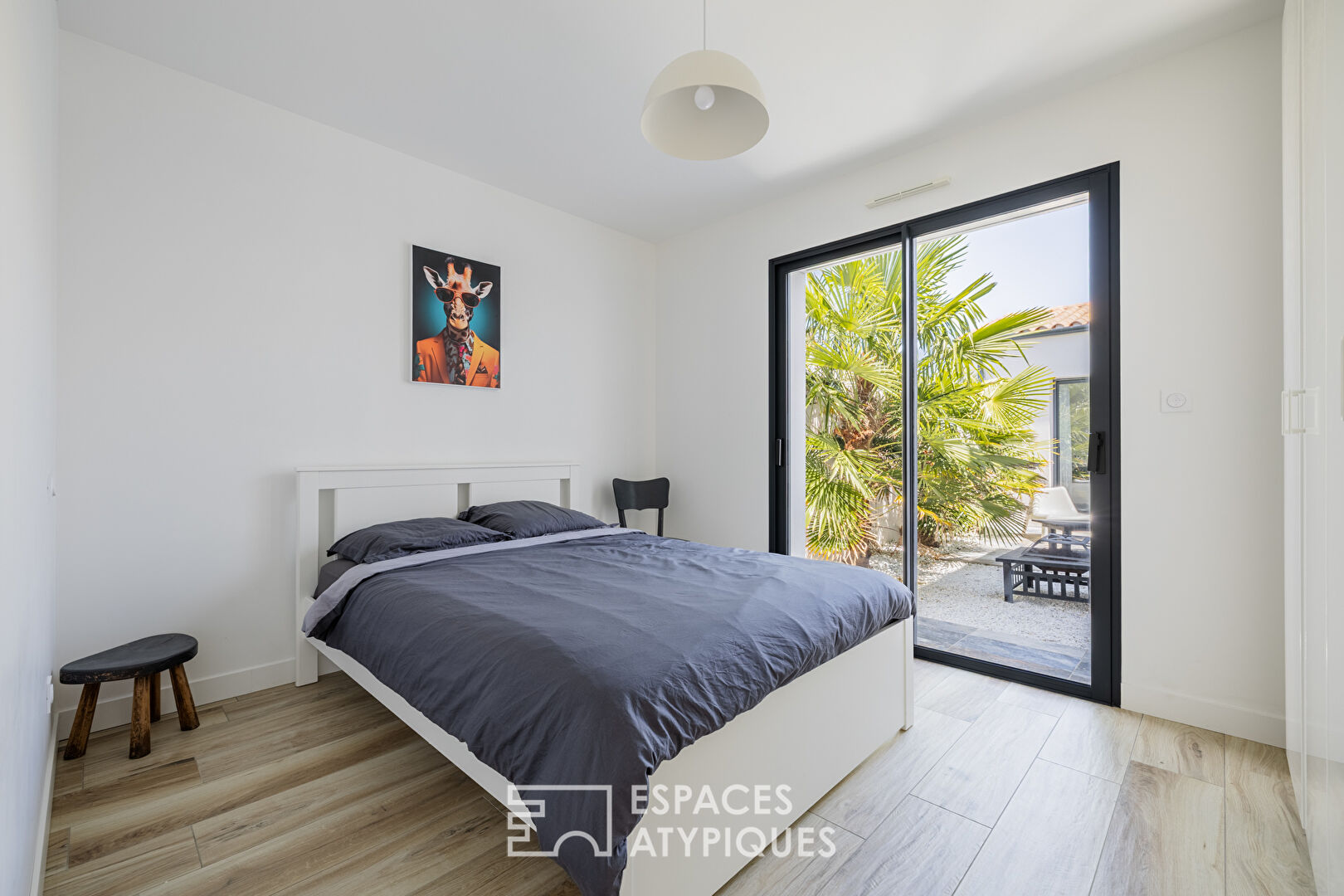 Contemporary with clean lines in a peaceful setting