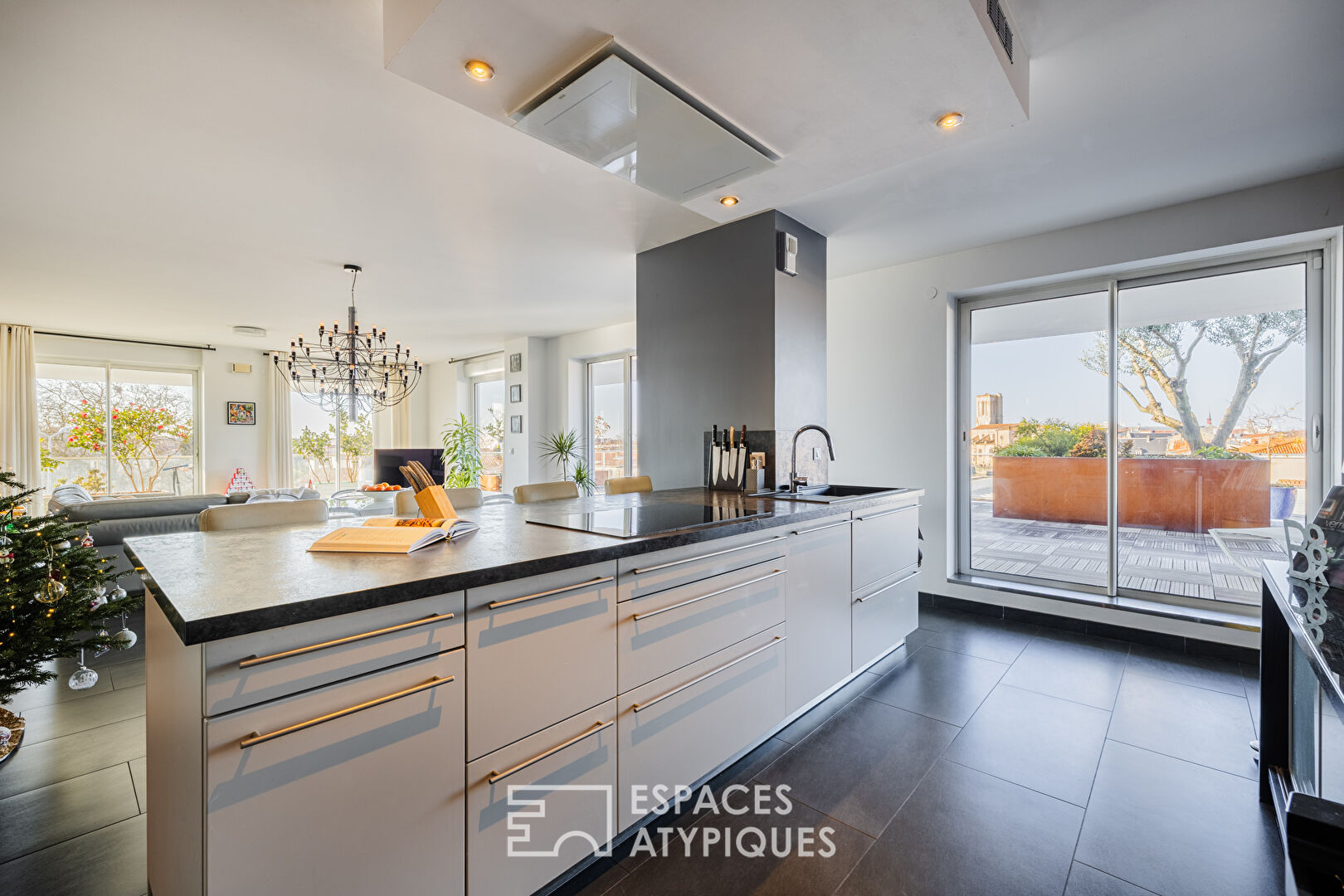 Appartement contemporain avec jardin suspendu sur les toits rochelais
