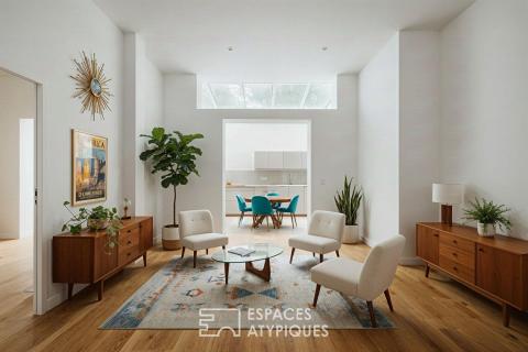 Rénovation de prestige sous verrière aux accents fifties