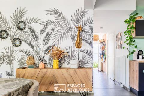 Appartement contemporain avec jardin et garage