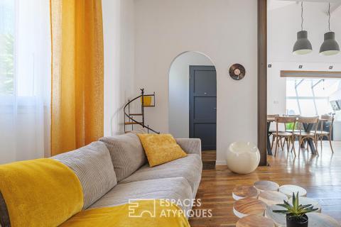 Maison rénovée avec patio et spa