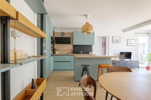 Maison contemporaine avec jardin et garage