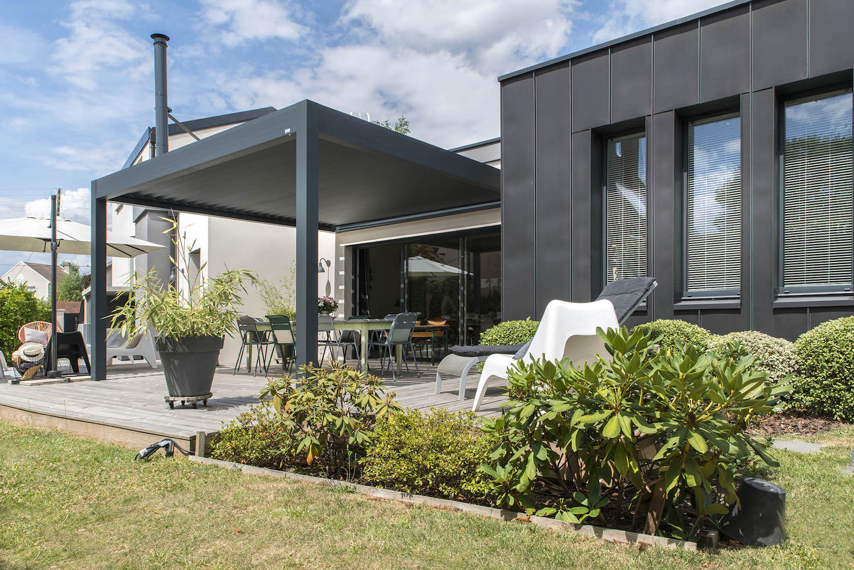 Maison avec extension contemporaine