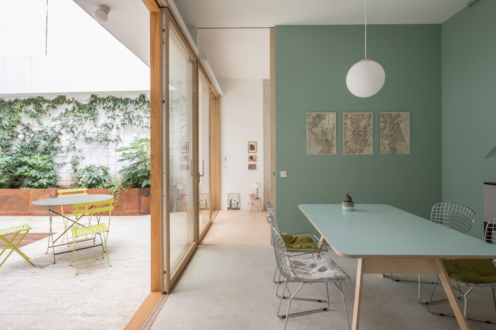 Loft-style architect duplex with patio and terrace