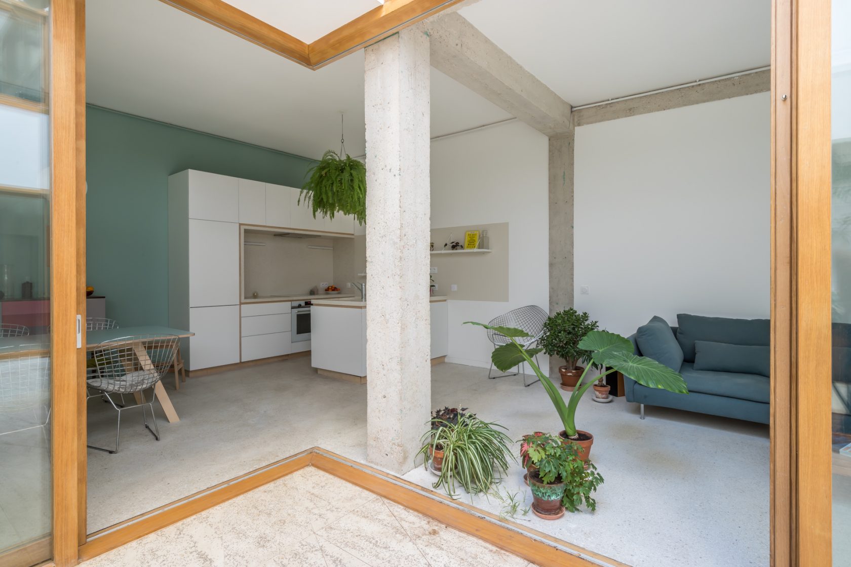 Loft-style architect duplex with patio and terrace