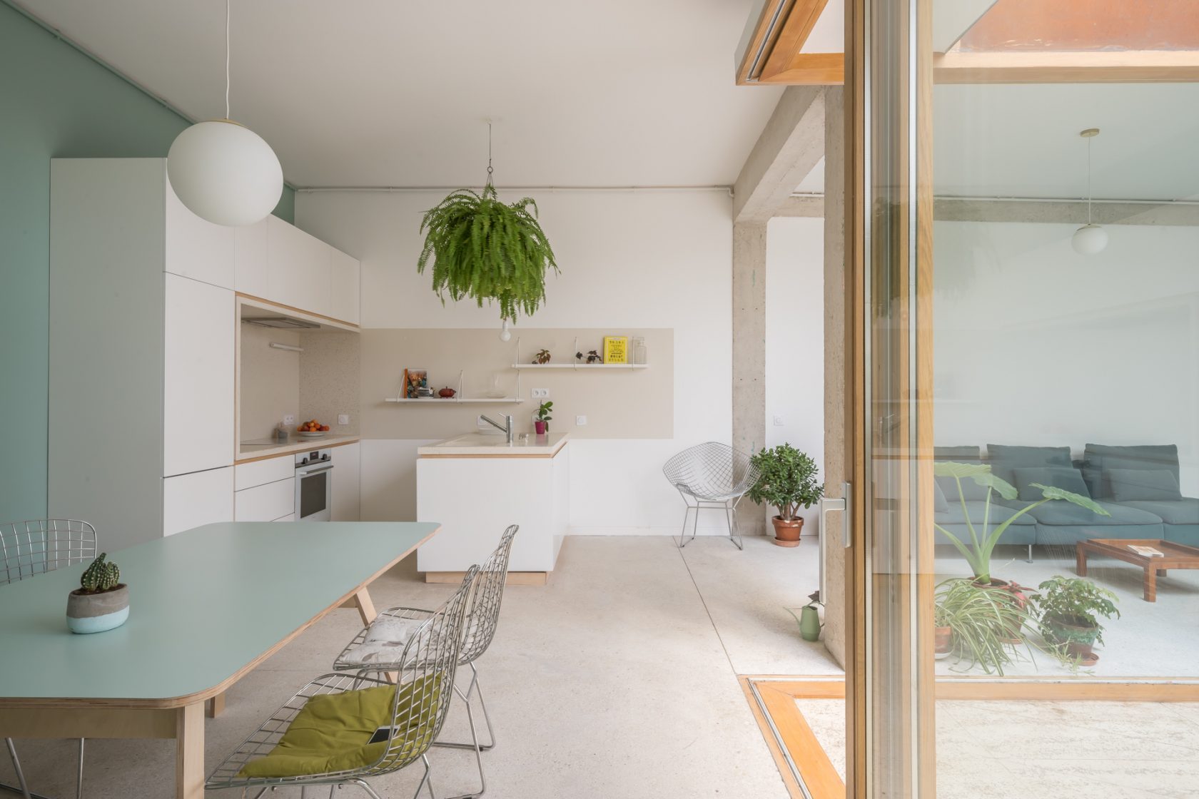 Loft-style architect duplex with patio and terrace