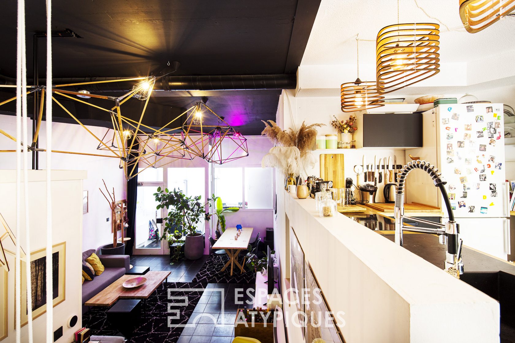 Loft in Krutenau neighborhood and its wooded terrace